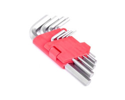 Набор Г-образных шестигранных ключей 9 шт., 1,5-10 мм, Cr-V INTERTOOL HT-0601-foto3