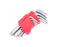 Набор Г-образных шестигранных ключей 9 шт., 1,5-10 мм, Cr-V INTERTOOL HT-0601