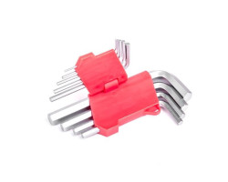 Набор Г-образных шестигранных ключей 9 шт., 1,5-10 мм, Cr-V INTERTOOL HT-0601-foto4