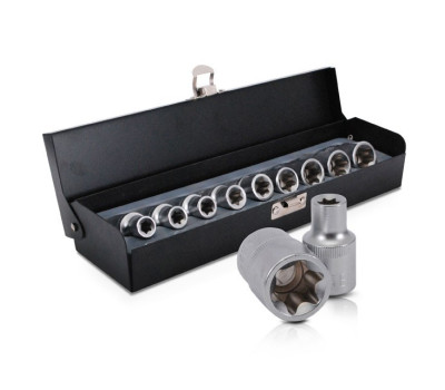 Набор головок TORX 9 ед, E10-E24, 1/2" INTERTOOL ET-6014