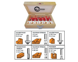 Набор фрез по дереву 6 ед. INTERTOOL HT-0072-foto9