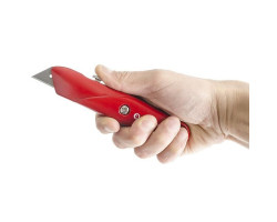 Нож с выдвижным трапециевидным лезвием, металлический корпус INTERTOOL HT-0505-foto7