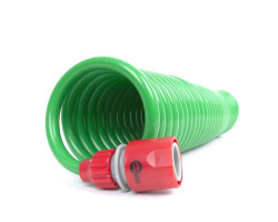 Шланг для полива спиральный 7,5 м с конекторами + aдаптер универсальный для конектора 1/2" с внутренней резьбой 1/2" INTERTOOL GE-4001-foto7