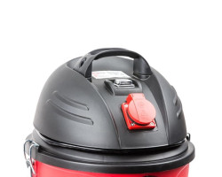 Пылесос строительный 20 л., корпус из пластика, 1400 Вт. Сухая, влажная уборка. Многоразовый спонж- фильтр, фильтр-пакет. INTERTOOL DT-1020-foto8