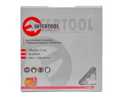 Диск пильный по дереву с твердосплавными напайками 190x30x1,5 мм, 40 зубьев INTERTOOL CT-3041-foto4