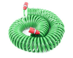 Шланг для полива спиральный 15 м с конекторами + aдаптер универсальный для конектора 1/2" с внутренней резьбой 1/2" INTERTOOL GE-4002-foto6