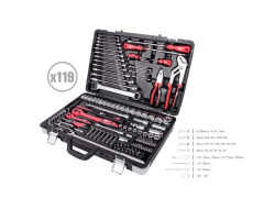 Профессиональный набор инструментов 1/4" & 1/2"; 119 ед INTERTOOL ET-7119-foto5