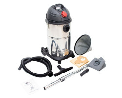 Пылесос строительный 30 л, корпус из нерж стали, 1400 Вт, cухая, влажная уборка, многоразовый спонж-фильтр, фильтр-пакет INTERTOOL DT-1030-foto11