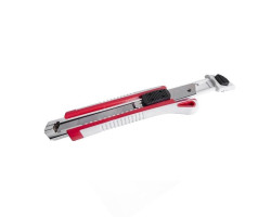 Нож с 3-мя отломными лезвиями 18 мм, металлическая направляющая, противоскользящий корпус. INTERTOOL HT-0508-foto7