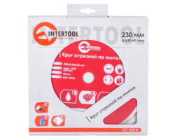 Диск отрезной алмазный со сплошной кромкой 230 мм, 22-24% INTERTOOL CT-3010-foto3