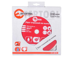 Диск отрезной алмазный со сплошной кромкой 230 мм, 22-24% INTERTOOL CT-3010-foto3