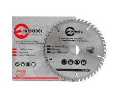 Диск пильный по дереву с твердосплавными напайками 190x30x1,5 мм; 50 зубьев INTERTOOL CT-3042-foto3