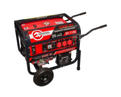 Генератор бензиновый макс. мощн. 6 кВт., ном. 5,5 кВт., 13 л.с., 4-х тактный, электрический и ручной пуск, комплект колес и ручек, 96 кг. INTERTOOL DT-1155-foto6