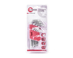 Набор Г-образных ключей TORX с отверстием 9 шт., Т10-Т50, Cr-V INTERTOOL HT-0604-foto2