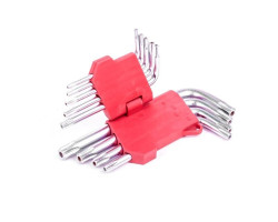 Набор Г-образных ключей TORX с отверстием 9 шт., Т10-Т50, Cr-V INTERTOOL HT-0604-foto3