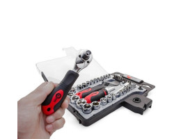 Набор инструмента 43 ед., 3/8" & 1/4", Cr-V INTERTOOL ET-6003-foto3