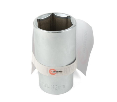 Головка шестигранная удлиненная 1/2", 32мм*78мм, Хром-Ванадиум INTERTOOL ET-0132