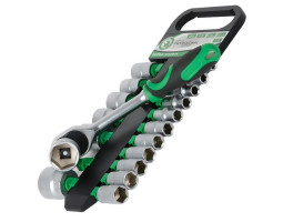 Набор торцевых головок с трещоточной рукояткой 1/2", Cr-V, 19 ед., INTERTOOL ET-6019-foto3