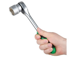 Набор торцевых головок с трещоточной рукояткой 1/2", Cr-V, 19 ед., INTERTOOL ET-6019-foto6