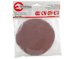 Круг наждачный самоклеющийся 125 мм, К180, уп. 10 ед. INTERTOOL BT-0518-foto2