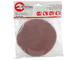 Круг наждачный самоклеющийся 125 мм, К180, уп. 10 ед. INTERTOOL BT-0518-foto2