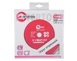 Диск отрезной Turbo, алмазный 230 мм, 22-24% INTERTOOL CT-2010-foto3