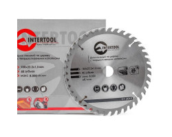 Диск пильный по дереву с твердосплавными напайками 180x22x1,5 мм; 40 зубьев INTERTOOL CT-3043-foto3