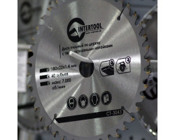 Диск пильный по дереву с твердосплавными напайками 180x22x1,5 мм; 40 зубьев INTERTOOL CT-3043-foto4