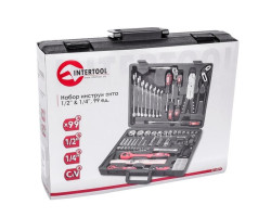 Профессиональный набор инструмента 1/2" & 1/4" 99 ед. INTERTOOL ET-6099-foto6