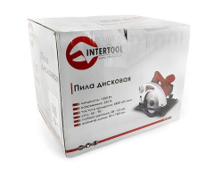 Пила дисковая, 1200 Вт, 4500 об/мин, угол 90-45°, глубина распила 63/38 мм, d=20 мм x 185 мм INTERTOOL DT-0612-foto11