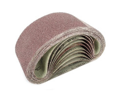 Лента шлифовальная 75x457 мм, зерно 80, уп. 10 шт. INTERTOOL BT-0308-foto3