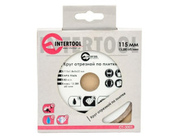Диск отрезной алмазный со сплошной кромкой 115 мм, 16-18% INTERTOOL CT-3001-foto2