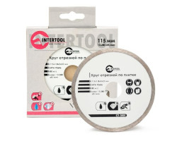 Диск отрезной алмазный со сплошной кромкой 115 мм, 16-18% INTERTOOL CT-3001-foto3