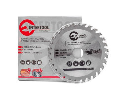 Диск пильный по дереву с твердосплавными напайками 125x22x1,4 мм; 30 зубьев INTERTOOL CT-3013-foto3