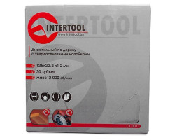 Диск пильный по дереву с твердосплавными напайками 125x22x1,4 мм; 30 зубьев INTERTOOL CT-3013-foto4
