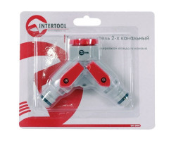 Распределитель 2-х канальный с регулировкой каждого канала 1/2" с внутренней резьбой на входе 3/4" & 1" INTERTOOL GE-2003-foto2