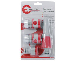 Насадка для полива с плавной регулировкой потока воды для конектора 1/2", адаптер универсальный для конектора 1/2" с внутренней резьбой 3/4"&1", конек INTERTOOL GE-0032-foto2