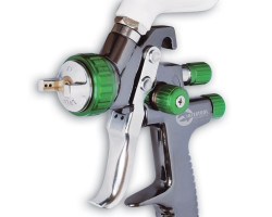 LVLP GREEN NEW Профессиональный краскораспылитель 1,3 мм, верхний пластиковый бачок 600 мл., mах 1,5 INTERTOOL PT-0132-foto3