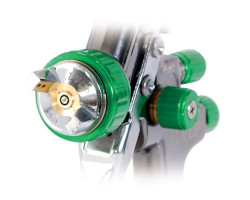 LVLP GREEN NEW Профессиональный краскораспылитель 1,3 мм, верхний пластиковый бачок 600 мл., mах 1,5 INTERTOOL PT-0132-foto4