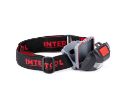 Фонарь налобный светодиодный, пылевлагозащищенный корпус, четыре режима работы, 1 Вт + 2 LED, батарейки 3 ААА. INTERTOOL LB-0302-foto5