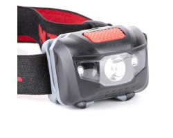 Фонарь налобный светодиодный, пылевлагозащищенный корпус, четыре режима работы, 1 Вт + 2 LED, батарейки 3 ААА. INTERTOOL LB-0302-foto9