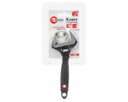 Ключ разводной 150мм, обрезиненная рукоятка, развод губок 34мм, Cr-V INTERTOOL XT-0040-foto5