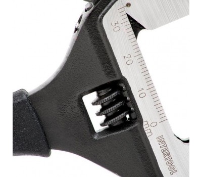 Ключ разводной 150мм, обрезиненная рукоятка, развод губок 34мм, Cr-V INTERTOOL XT-0040