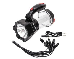 Фонарь аккумуляторный 1LED 1W + 12 LED INTERTOOL LB-0111-foto5