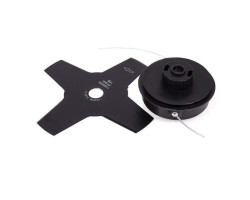 Триммер электрический 1000 Вт, 230 В, 0-7300; 0-11000 об/мин, головка с капроновой нитью, 4-х зубый нож, диаметр рабочей поверхности 230 мм, 380 мм INTERTOOL DT-2242-foto5