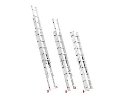 Лестница алюминиевая 3-х секционная универсальная раскладная 3x9 ступ. 5,93 м INTERTOOL LT-0309-foto3