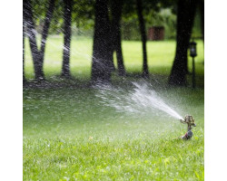 Дождеватель пульсирующий с полной/частичной зоной полива на костыле, круг/сектор полива до 12 м. Brass, Zinc all INTERTOOL GE-0052-foto4
