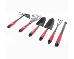 Набор огородный: лопата 330 мм, грабли 330 мм, грабли веерные 400 мм, сапка огородная 330 мм, удлинитель INTERTOOL FT-0020-foto2