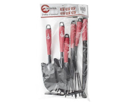 Набор огородный: лопата 330 мм, грабли 330 мм, грабли веерные 400 мм, сапка огородная 330 мм, удлинитель INTERTOOL FT-0020-foto16