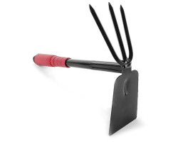 Набор огородный: лопата 330 мм, грабли 330 мм, грабли веерные 400 мм, сапка огородная 330 мм, удлинитель INTERTOOL FT-0020-foto3